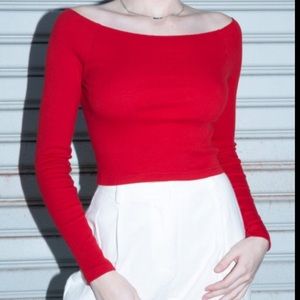 Brandy Melville red ribbed long sleeve